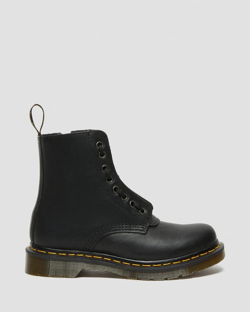 Botas de Invierno Dr Martens 1460 Pascal Nappa Mujer Negros | MX 498OKI